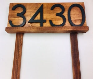 Benson Address Plaque, Number Sign, Address Numbers, Address Sign, Beach Cottage Decor, Beach Cottage Sign, House Number Plaque with Stakes