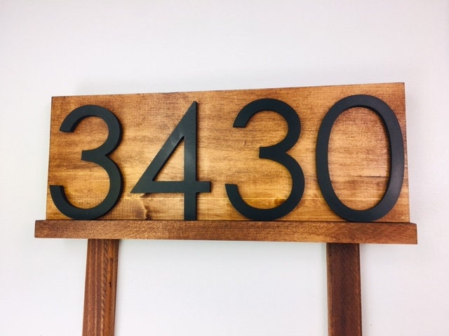 Benson Address Plaque, Number Sign, Address Numbers, Address Sign, Beach Cottage Decor, Beach Cottage Sign, House Number Plaque with Stakes