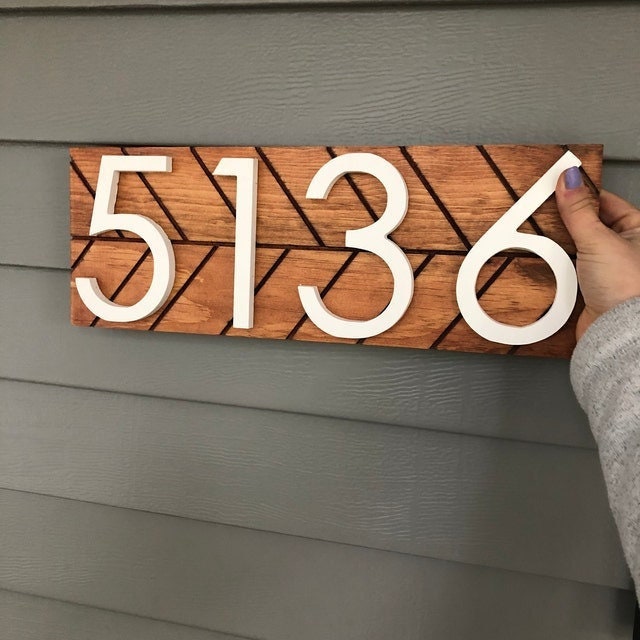 Auburn Address Plaque, Address Sign, Address Number, Mailbox Number, House Number Plaque, Number Sign, Custom Address Sign,Housewarming Gift