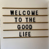 XL LETTERBOARD, Statement shelf, marquee board, statement ledge, life is good, life is beautiful, life quotes wall art, farmhouse quote