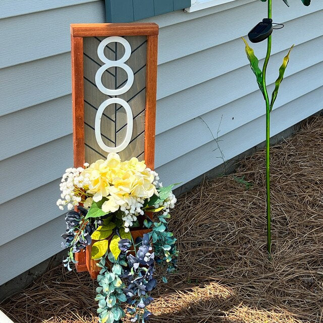 Providence House Number Sign Planter Stake, House Number, House Number Sign, Address Sign, Address Plaque Personalized Sign, Plaque