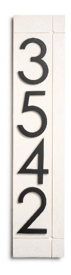 Laurel Vertical Address Sign, Personalized House Numbers for Outside, Large Address Plaque, Modern Address Plaque, House Numbers Outside