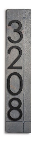 Laurel Large Vertical Address Numbers: Modern House Name Sign for a Personalized Touch