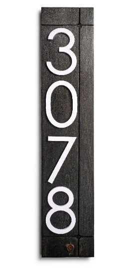 Laurel Custom House Sign | Modern Address Numbers | Vertical Address Plaque | Personalized Home Decor