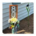 Providence Custom House Number Sign and Planter Stake, Fairview Design for a Beautiful Outdoor Display Personalized Address Plaque