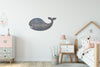 XL Whale Adorable Baby Girl Name Wall Art - Ocean Themed Nursery Decor - Customizable Wood Print