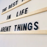 Xl letterboard letter ledges | choose black or white letters | letter board marquee wood gram statement shelves word wall