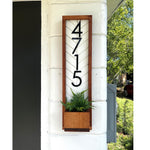 Fairview Vintage Style Hanging Planter with Custom House Numbers - Personalized Front Porch Decor