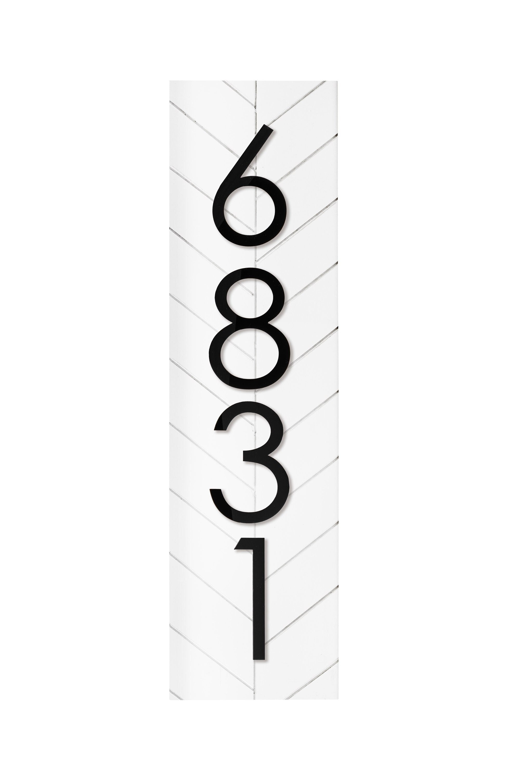 Chesapeake 100% uv & weatherproof vertical address sign, address plaque, address number sign for porch, personalized pvc address sign home
