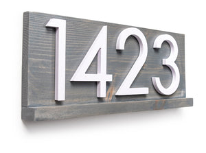 Delmar modern address sign plaque, address sign for house, personalized address plaque for home, large numbers outside, contemporary address