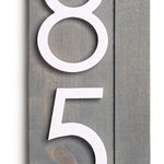 Laurel vertical address sign for house, modern address plaque, house numbers for outside, large address numbers, personalized address sign
