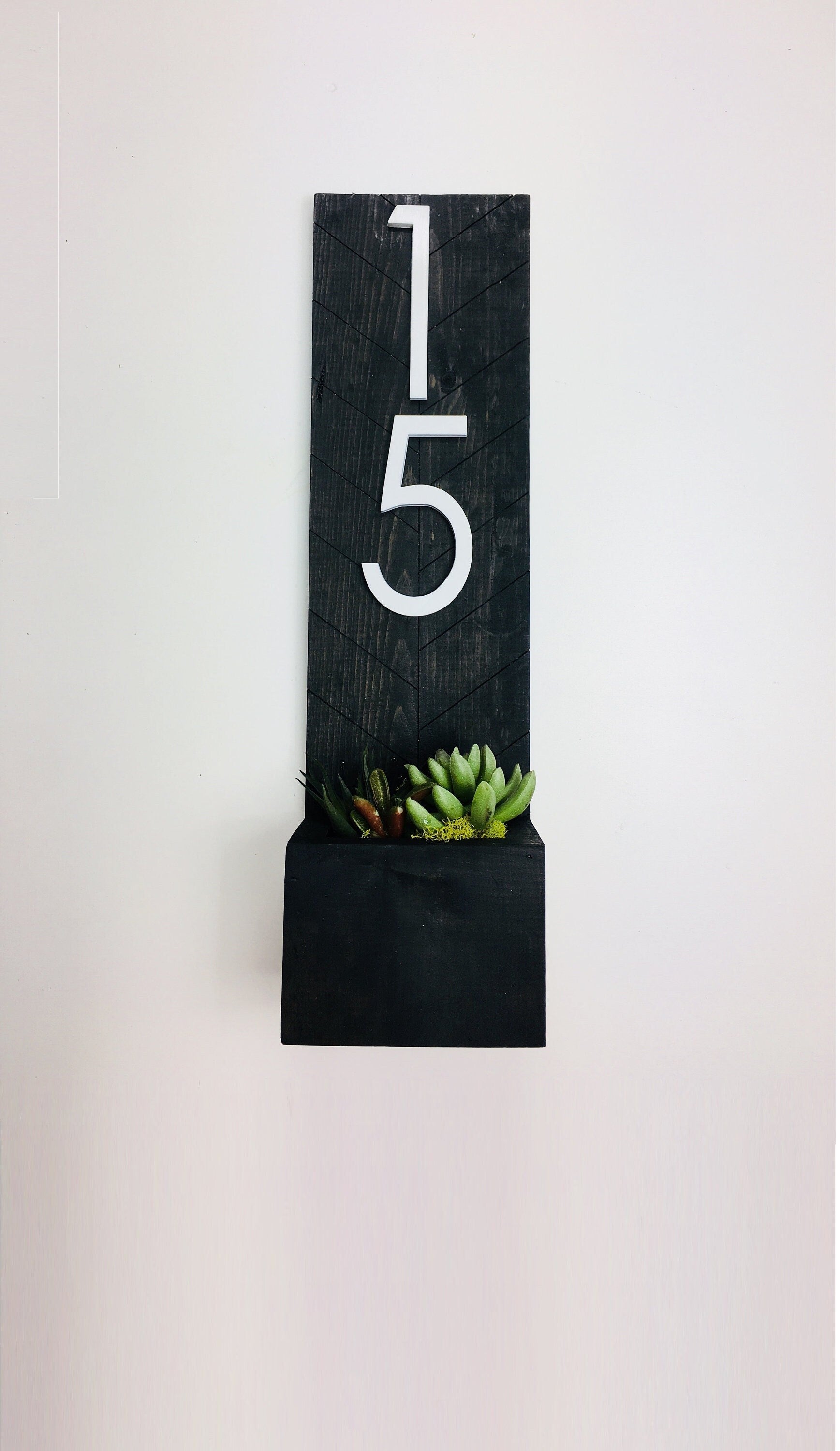 Pierce personalized house number plaque - vertical sign with custom vertical address numbers modern vertical house number sign - sleek
