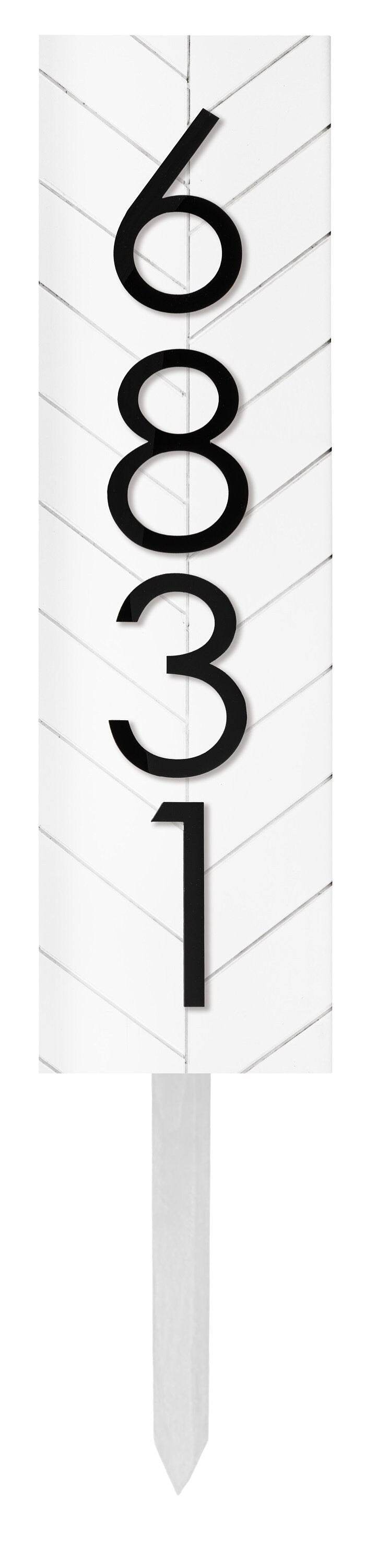 Rochester Personalized Address Plaque - Vertical House Number Sign for a Memorable Housewarming Gift