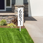 Rochester Personalized Address Plaque - Vertical House Number Sign for a Memorable Housewarming Gift