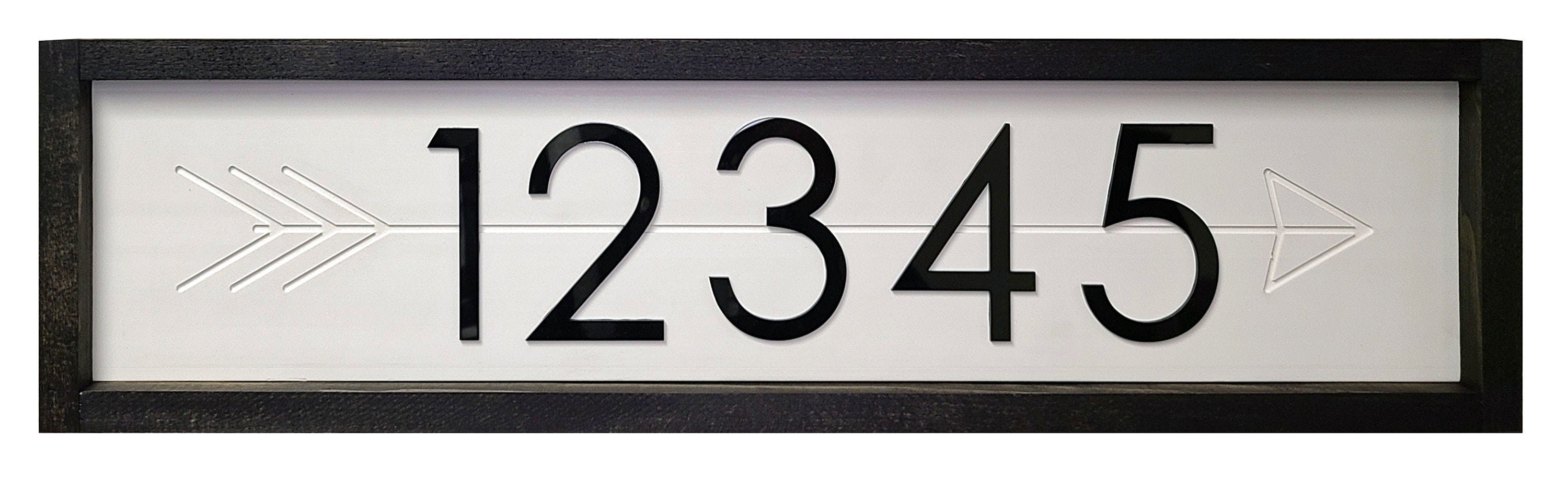 Applegate Large Arrow Address Marker for Modern Homes - Custom Farmhouse Numbers Sign