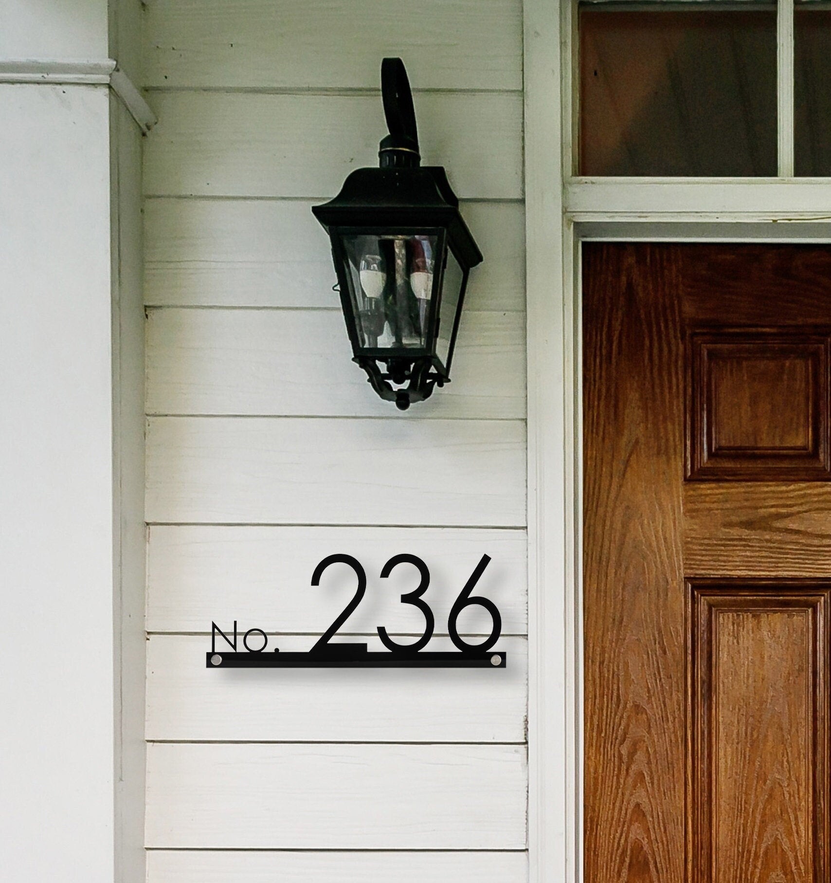 Boise Contemporary Street Address Sign - Custom Modern House Numbers Plaque