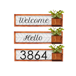 Penfeild Hoizontal Address Sign with Planter, Personalized Address Plaque  House Numbers Contemporary Address Numbers Housewarming Gift