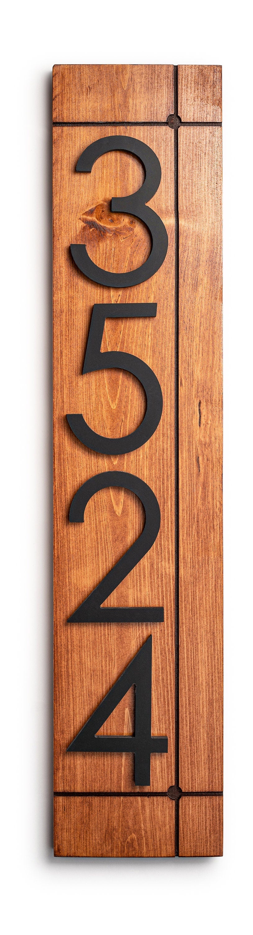 Laurel Vertical Address Sign for House, Modern Address Plaque, House Numbers for Outside, Large Address Numbers, Personalized  ddress