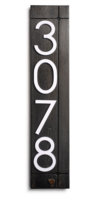 Laurel Vertical Address Sign for House, Modern Address Plaque, House Numbers for Outside, Large Address Numbers, Personalized  ddress