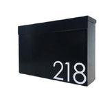 Mailbox, Wall Mounted Mailbox, Modern Mailbox, Black Mailbox, Locking Mailbox, Custom Mailbox, Metal Mailbox, Steel Mailbox, Mailbox Numbers