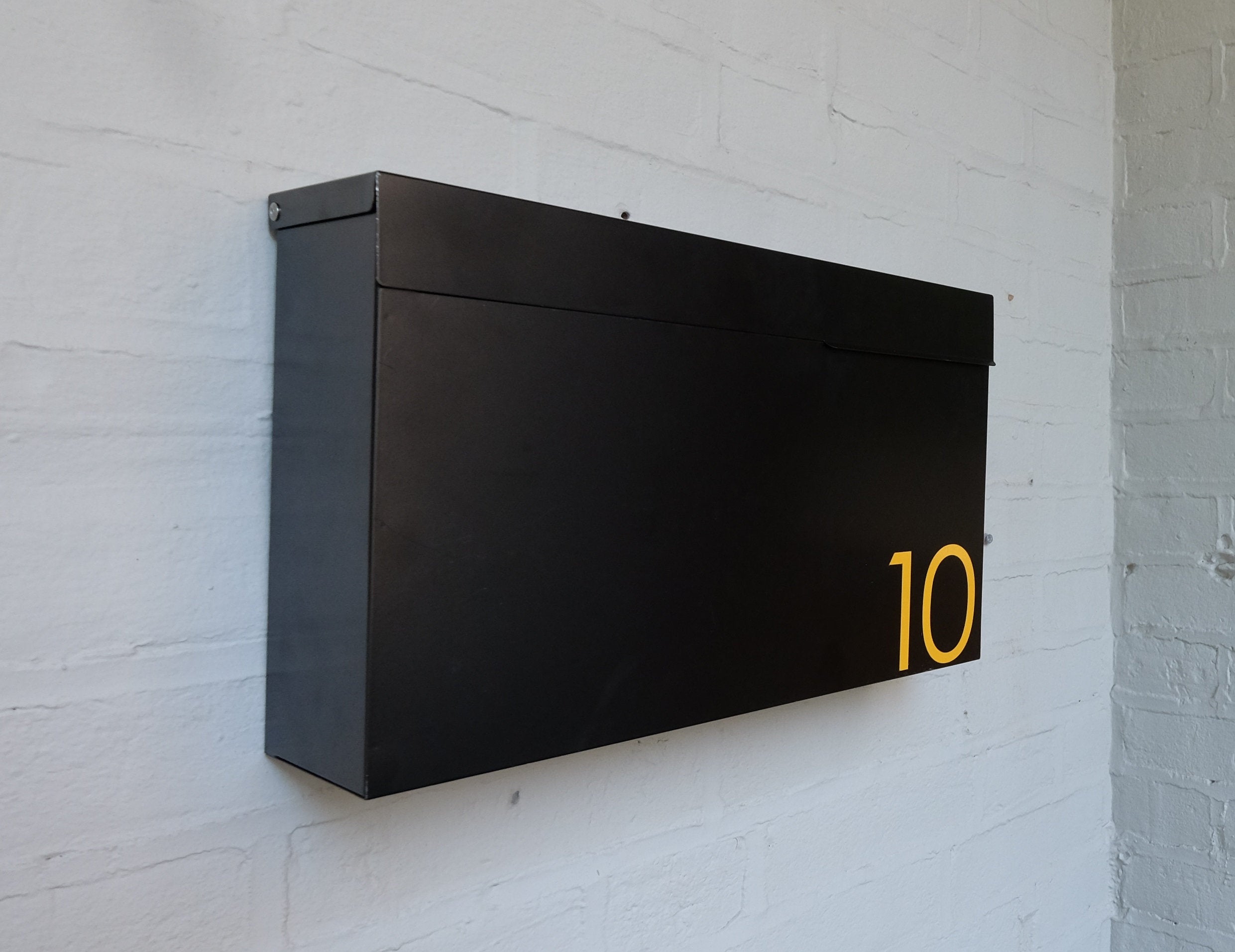 Mailbox, Wall Mount Mailbox, Modern Mailbox, Black Mailbox, Locking Mailbox, Custom Mailbox, Metal Mailbox, Steel Mailbox, Mailbox Numbers