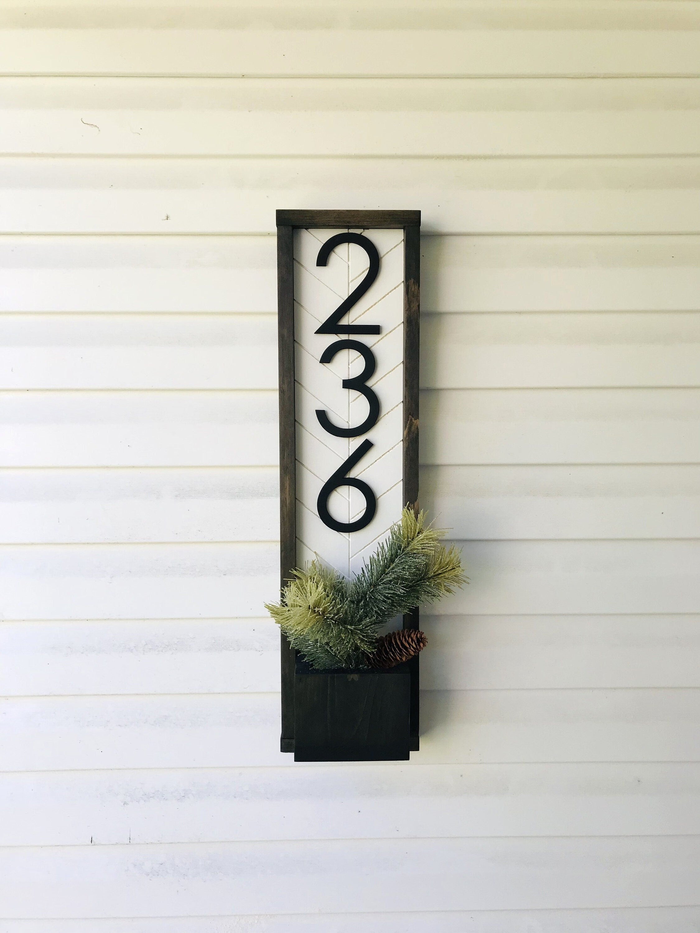 Fairview Wall Planter Outside, Address Sign For House, House Number Sign, Porch Planter, Holiday Planter, Succulent Planter, Address Plaque