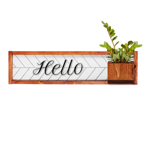 Pennfield Handmade Wooden 'Hello' Door Hanger | Realtor Gift | Farmhouse Style Front Door Decor