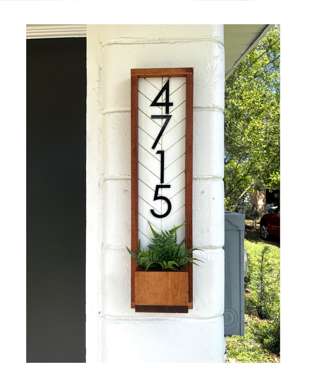 Fairview Vertical Address Sign Planter, House Number, House Number Sign, Address Sign, Address Plaque Personalized Numbers Sign, Housewarm