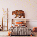 XL BEAR Custom Wooden Baby Name Sign - Nursery Wall Art, Gender Neutral Baby Gift