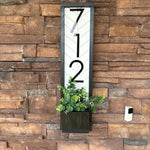 Fairview Vertical Sign Planter, House Number, House Number Sign, Address Sign, Address Plaque Personalized Numbers Sign, Housewarming Gift