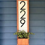 Vienna Shiplap Vertical Address Sign Planter, House Number, House Number Sign, Address Sign, Address Plaque Numbers Sign, Housewarming Gift