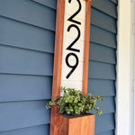 Vienna Shiplap Vertical Address Sign Planter, House Number, House Number Sign, Address Sign, Address Plaque Numbers Sign, Housewarming Gift