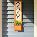 Vienna Shiplap Vertical Address Sign Planter, House Number, House Number Sign, Address Sign, Address Plaque Numbers Sign, Housewarming Gift