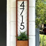 Fairview Vertical Sign Planter, House Number, House Number Sign, Address Sign, Address Plaque Personalized Numbers Sign, Housewarming Gift