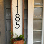 Fairview Vertical Address Sign Planter, House Number Sign and Personalized Address Plaque for a Unique Yard Sign, Custom House Number Sign