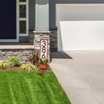 Providence Custom House Number Sign and Planter Stake, Fairview Design for a Beautiful Outdoor Display Personalized Address Plaque