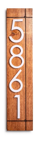 Laurel Vertical Address Sign, Personalized House Numbers for Outside, Large Address Plaque, Modern Address Plaque, House Numbers Outside