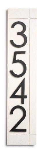 Laurel Custom House Sign | Modern Address Numbers | Vertical Address Plaque | Personalized Home Decor