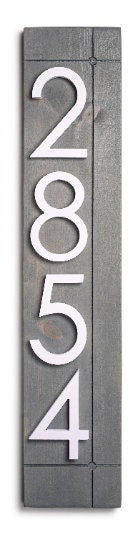 Laurel Vertical Address Sign, Personalized House Numbers for Outside, Large Address Plaque, Modern Address Plaque, House Numbers Outside