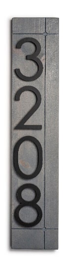 Laurel Vertical Address Sign, Personalized House Numbers for Outside, Large Address Plaque, Modern Address Plaque, House Numbers Outside