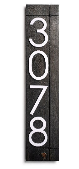 Laurel Large Vertical Address Numbers: Modern House Name Sign for a Personalized Touch