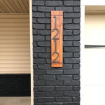 Laurel Large Vertical Address Numbers: Modern House Name Sign for a Personalized Touch