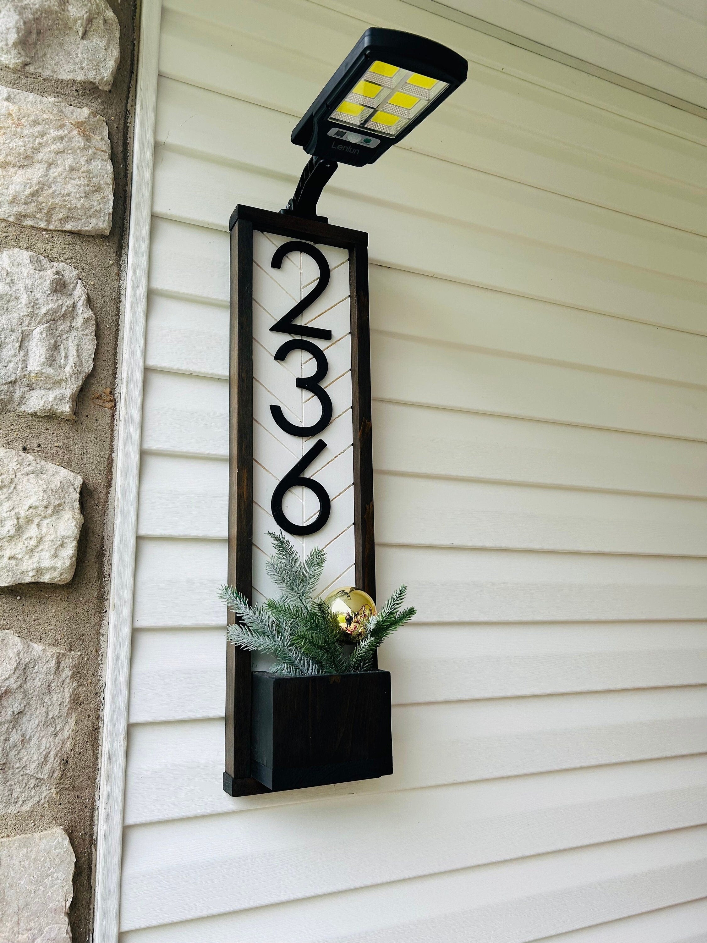 Solar Powered Light for House Numbers - Stylish and Functional Address Lights - With remote control