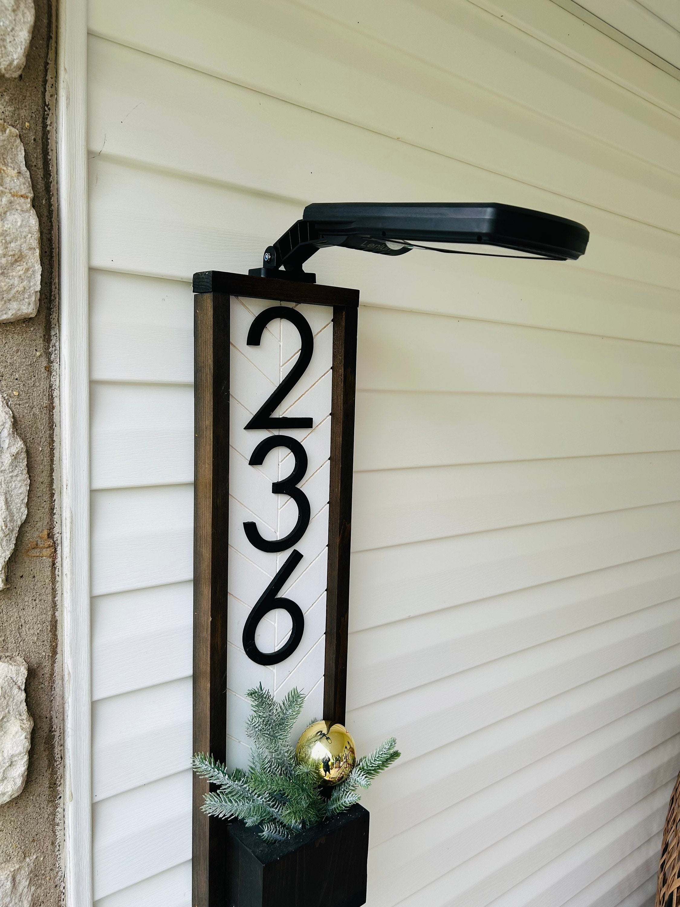 Solar Powered Light for House Numbers - Stylish and Functional Address Lights - With remote control