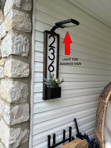 Solar Powered Light for House Numbers - Stylish and Functional Address Lights - With remote control