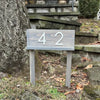 Benson Lawn Address Sign with Stakes, Yard Address Plaque for House Entryway, Large Personalized Address Numbers