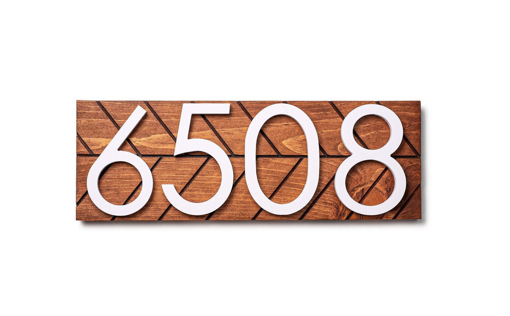 Auburn modern address plaque, personalized address sign, house numbers sign, large address numbers for house, housewarming gift, curb appeal