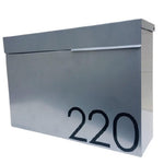 Mailbox, wall mount mailbox, modern mailbox, black mailbox, locking mailbox, custom mailbox, metal mailbox, steel mailbox, mailbox numbers