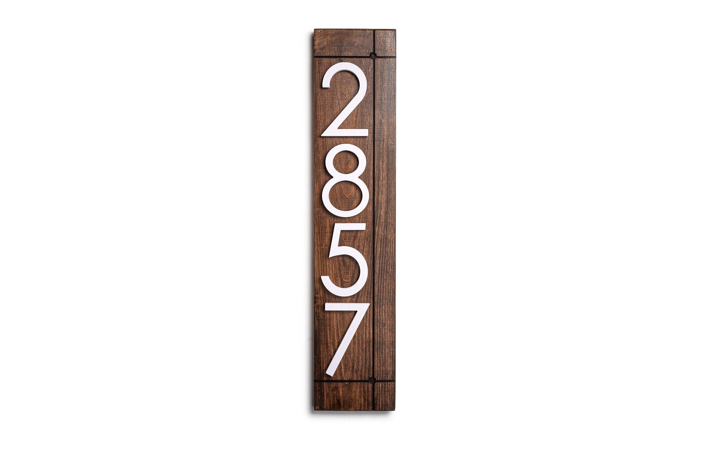 Laurel vertical address sign for house, modern address plaque, house numbers for outside, large address numbers, personalized address sign