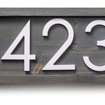 Tanyard modern house numbers, contemporary address sign, large address plaque, personalized address numbers sign, farmhouse house number